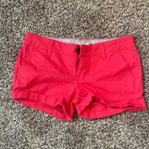 Bright pink shorts